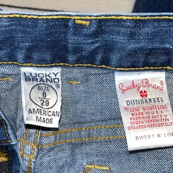Vintage Lucky Brand Sweet N Low USA Made Flared Leg Jeans Size 8 - Picture 8 of 15